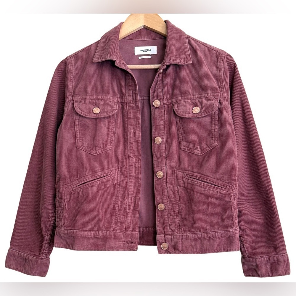 Isabel Marant Etoile 100% Cotton Trendy Foftya Corduroy Trucker Jacket 34/XS/S - Picture 6 of 11